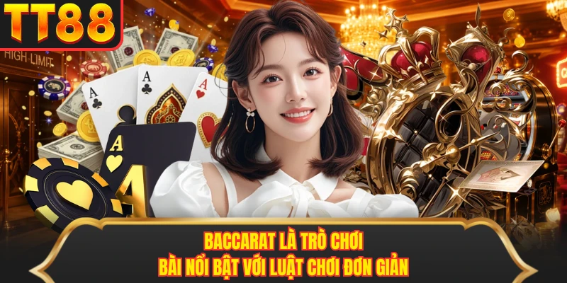 Baccarat là trò chơi bài nổi bật với luật thực chiến đơn giản